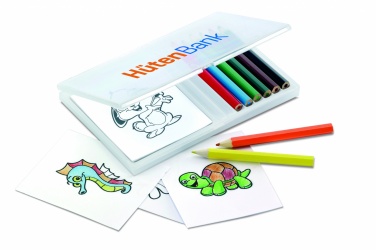 Logo trade promotional gift photo of: Wooden pencil colouring set