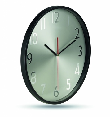 Logo trade promotional merchandise picture of: Wall clock w silver background