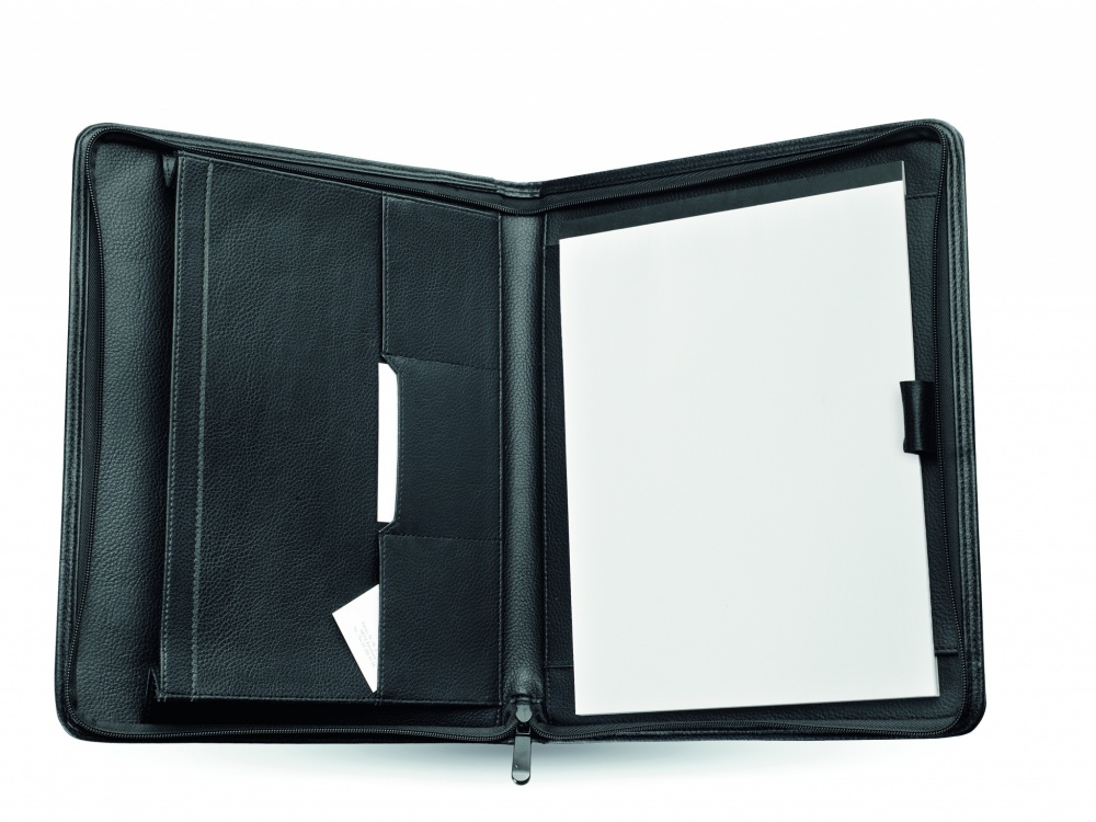 Logo trade promotional merchandise picture of: A4 leather conference folder