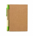 Recycled notebook with pen, Lime