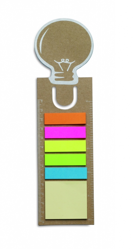 Logo trade business gift photo of: Bookmark with sticky memo pad