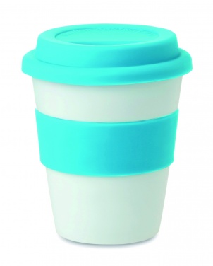 Logo trade business gifts image of: PP tumbler with silicone lid