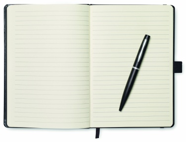 Logo trade promotional giveaways image of: A5 notebook with pen 72 lined