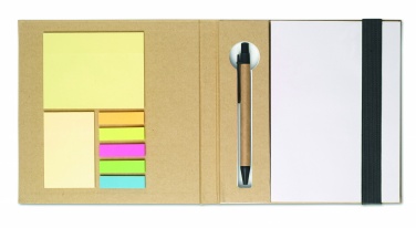 Logo trade promotional items picture of: Notebook with memo set and pen