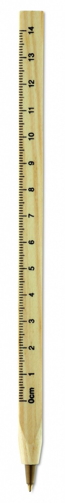 Logo trade promotional giveaway photo of: Wooden ruler pen