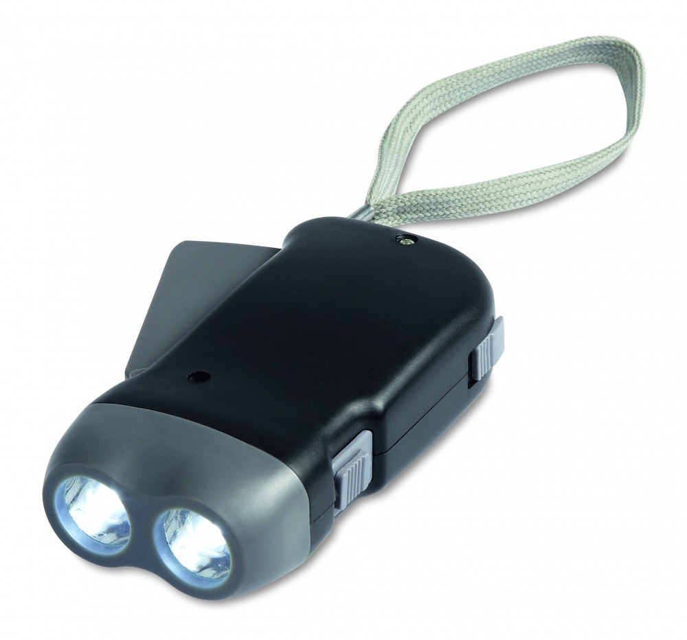 Logo trade business gift photo of: 2 LED dynamo torch