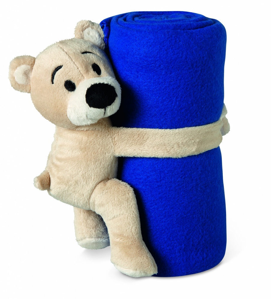 Logo trade promotional gifts picture of: Fleece blanket with bear