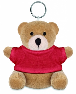 Logo trade promotional gifts image of: Teddy bear key ring FINLAND