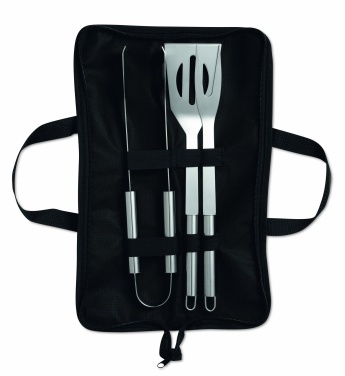 Logo trade promotional gifts image of: 3 Barbecue tools in pouch