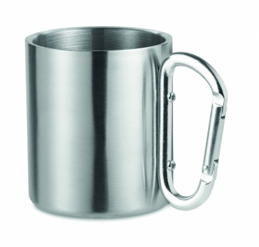 Logo trade promotional gift photo of: Metal mug & carabiner handle