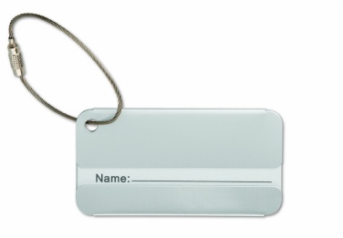 Logo trade promotional giveaways image of: Aluminium luggage tag