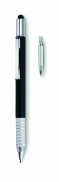 Logo trade promotional merchandise image of: Spirit level pen with ruler