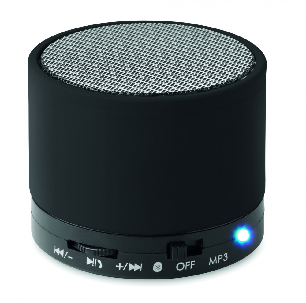 Logo trade promotional merchandise photo of: Round wireless speaker