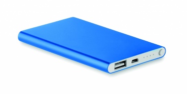 Logo trade corporate gifts image of: Flat power bank 4000 mAh