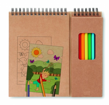 Logotrade promotional products photo of: Colouring set with notepad