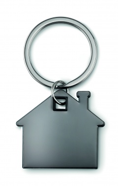 Logotrade promotional giveaway picture of: House shape plastic key ring Rezekne