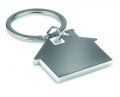 House shape plastic key ring, White