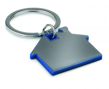 Logo trade promotional products image of: House shape plastic key ring Rezekne