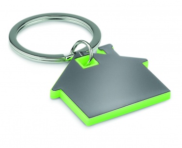 Logo trade promotional gift photo of: House shape plastic key ring