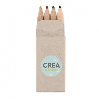 Logo trade promotional items picture of: 4 mini coloured pencils