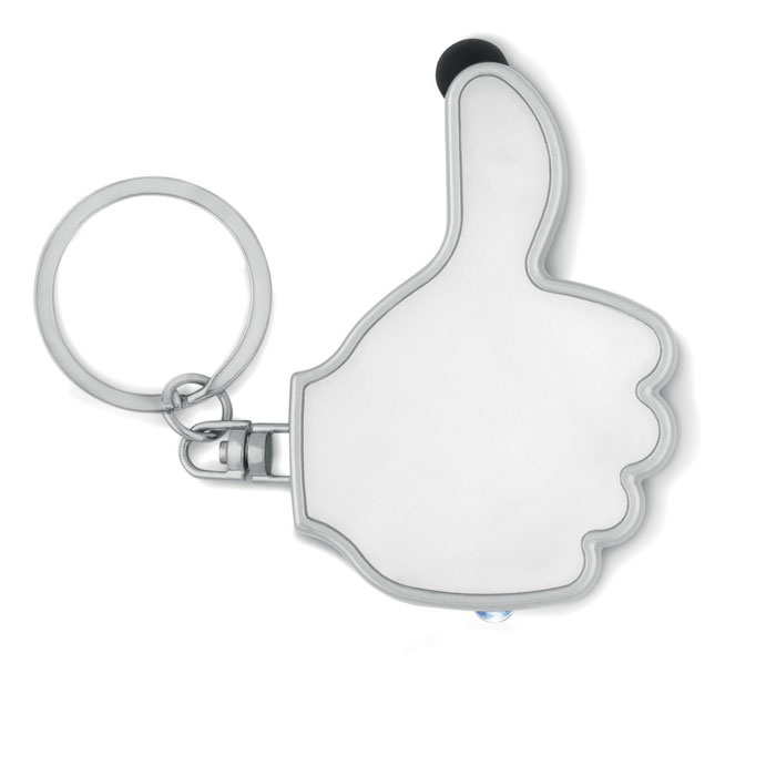 Logo trade advertising products picture of: Thumbs up led light w/key ring Valmiera