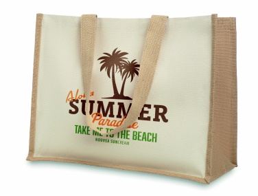 Logotrade promotional item image of: Jute and canvas shopping bag