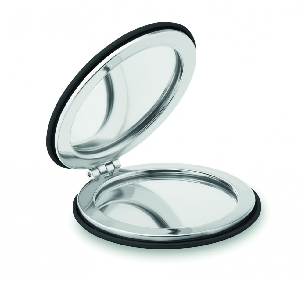 Logo trade promotional merchandise photo of: Round PU mirror