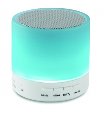 Logo trade corporate gift photo of: Round wireless speaker LED