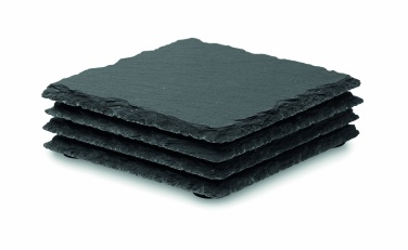 Logo trade promotional products image of: Slate coasters with EVA bottom