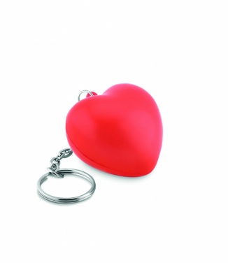 Logo trade promotional merchandise image of: Key ring with PU heart Ogre