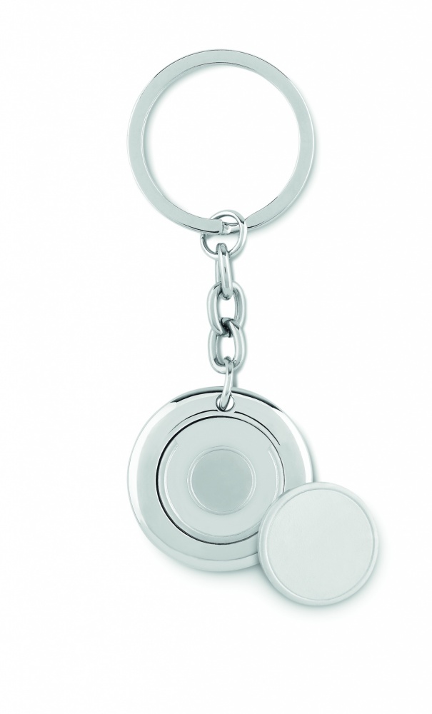 Logotrade promotional product picture of: Key ring with token