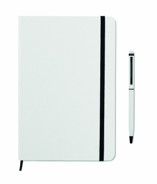 Logo trade promotional gifts image of: A5 notebook w/stylus 72 lined