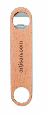 Logo trade advertising products image of: Wooden bottle opener