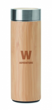 Logotrade corporate gift picture of: Double wall bamboo flask 400ml