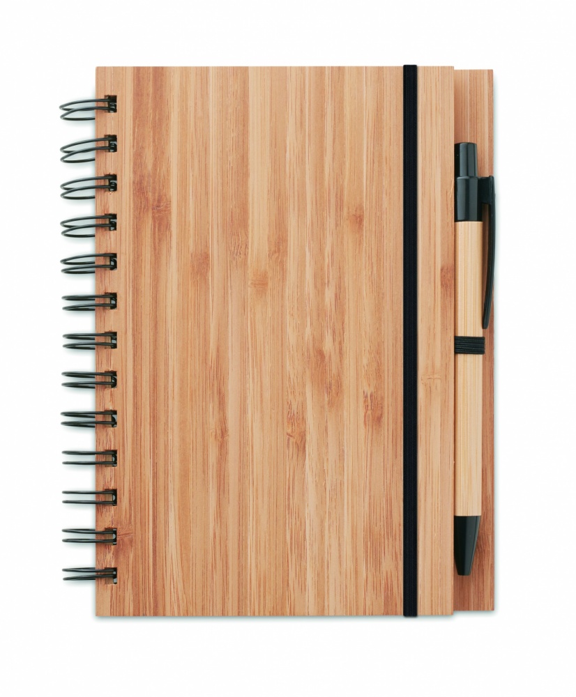 Logotrade corporate gift picture of: Bamboo notebook with pen lined BAMBLOC