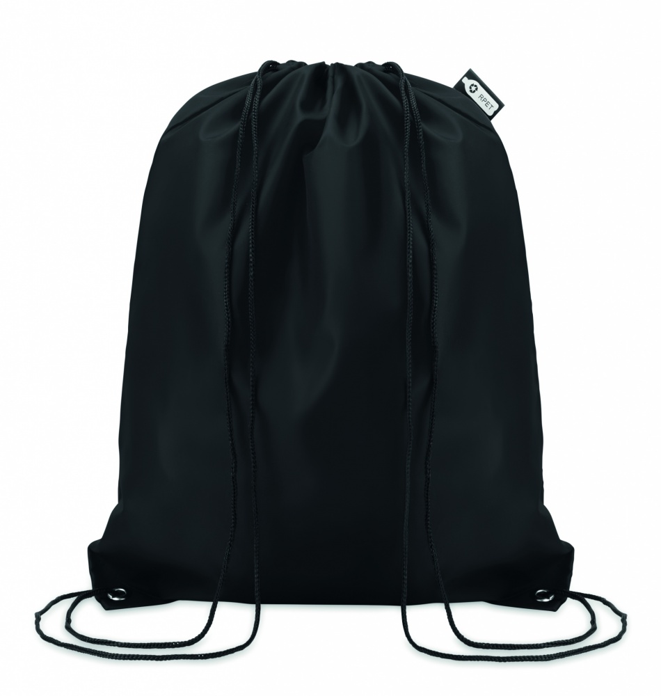 Logo trade promotional gift photo of: 190T RPET drawstring bag