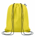 190T RPET drawstring bag, Yellow