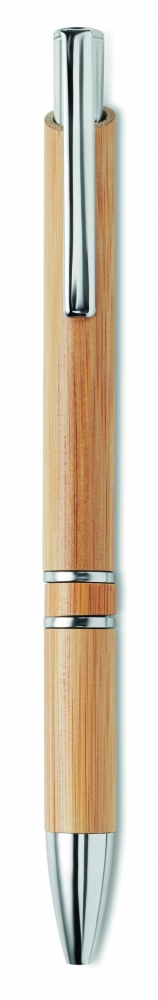 Logo trade promotional item photo of: Bamboo automatic ball pen