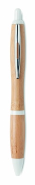 Logo trade promotional merchandise image of: Ballpoint pen made of ABS and bamboo