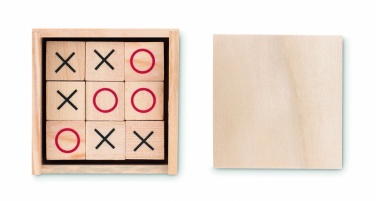 Logo trade corporate gifts image of: Wooden tic tac toe