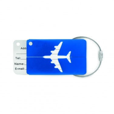 Logo trade promotional giveaway photo of: Aluminium luggage tag