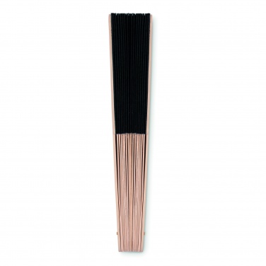 Logo trade business gift photo of: Manual hand fan wood