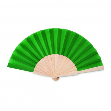 Logo trade advertising products image of: Manual hand fan wood