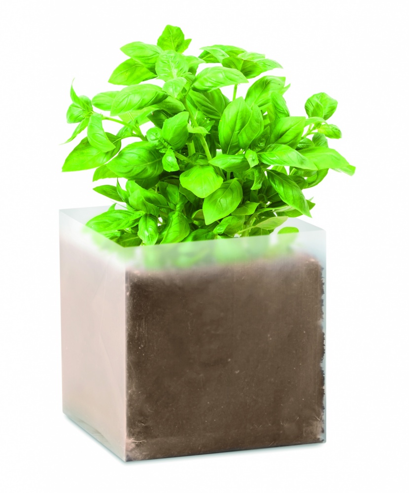 Logo trade promotional gifts image of: Compost with seeds "BASIL"