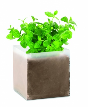 Logo trade business gift photo of: Compost with seeds "MINT"