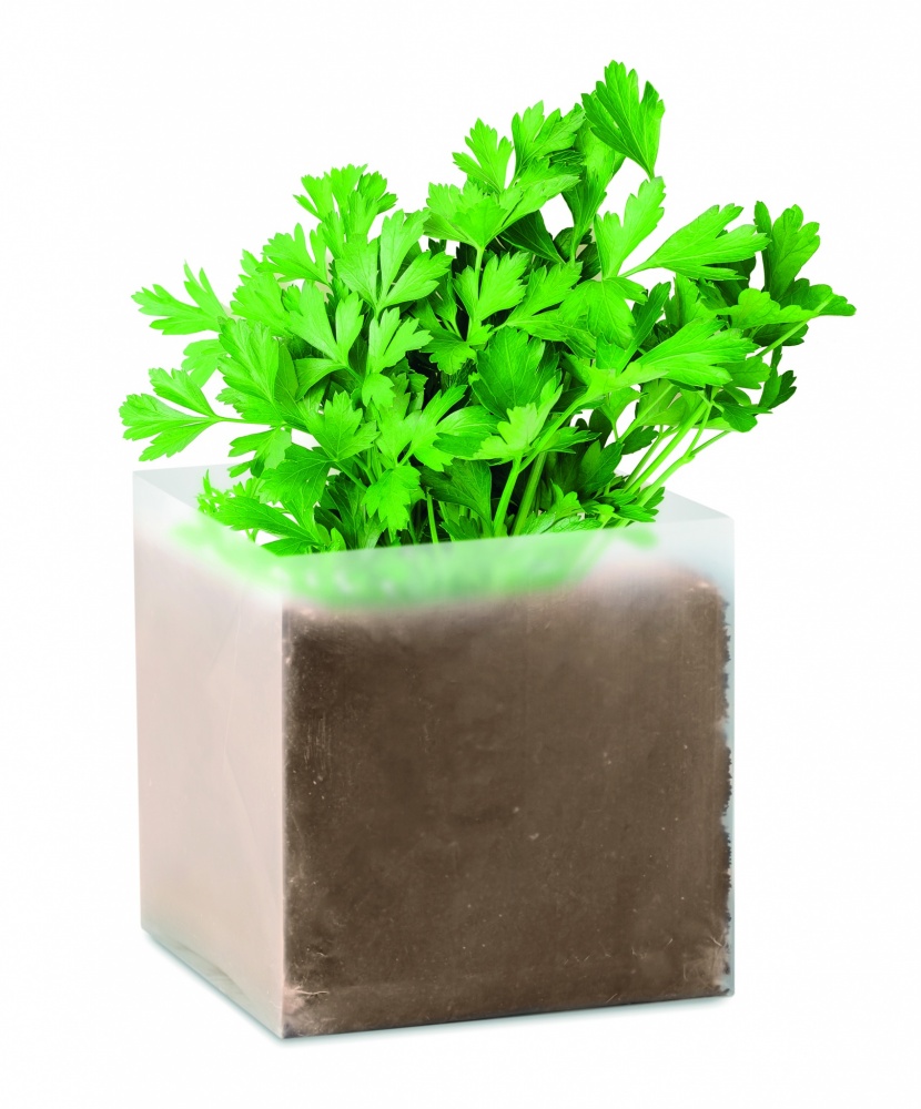 Logo trade promotional merchandise picture of: Compost with seeds "PARSLEY"