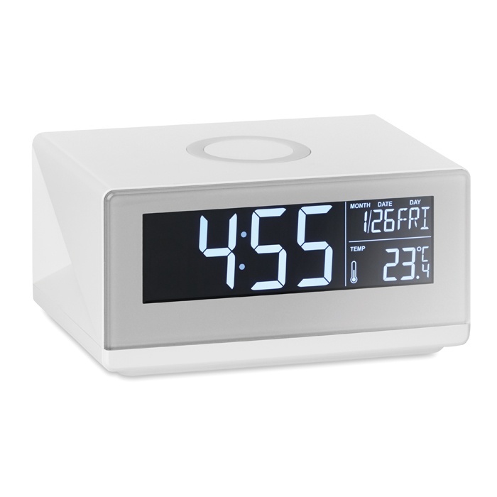 Logotrade advertising products photo of: LED clock & wireless charger5W