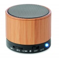 Round Bamboo wireless speaker, Black