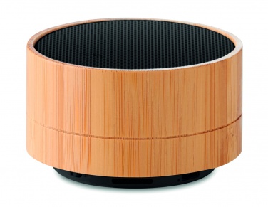 Logo trade promotional giveaways image of: 3W Bamboo wireless speaker