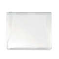 Cosmetic pouch with zipper, Transparent White